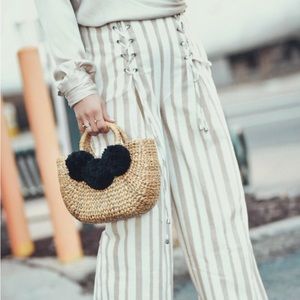 Chrissell X J.O.A. Striped Linen Pants Excellent Condition SZ S